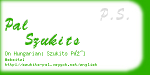 pal szukits business card